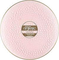 Vista 137 de PARTY BARGAINS 7" & 10" Organic Collection Hammered Appetizer and Dinner Plates Combo with Gold Rim – Transparent White, 32-Pack Disposable Plastic