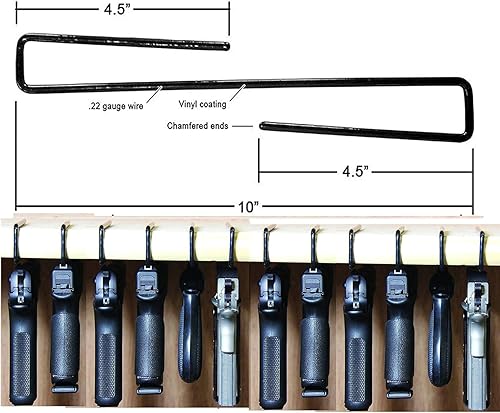 Miniatura 2 de AmeriGun Club - Percha para pistola de fácil uso, paquete de 12 ganchos originales para pistola (12 unidades)