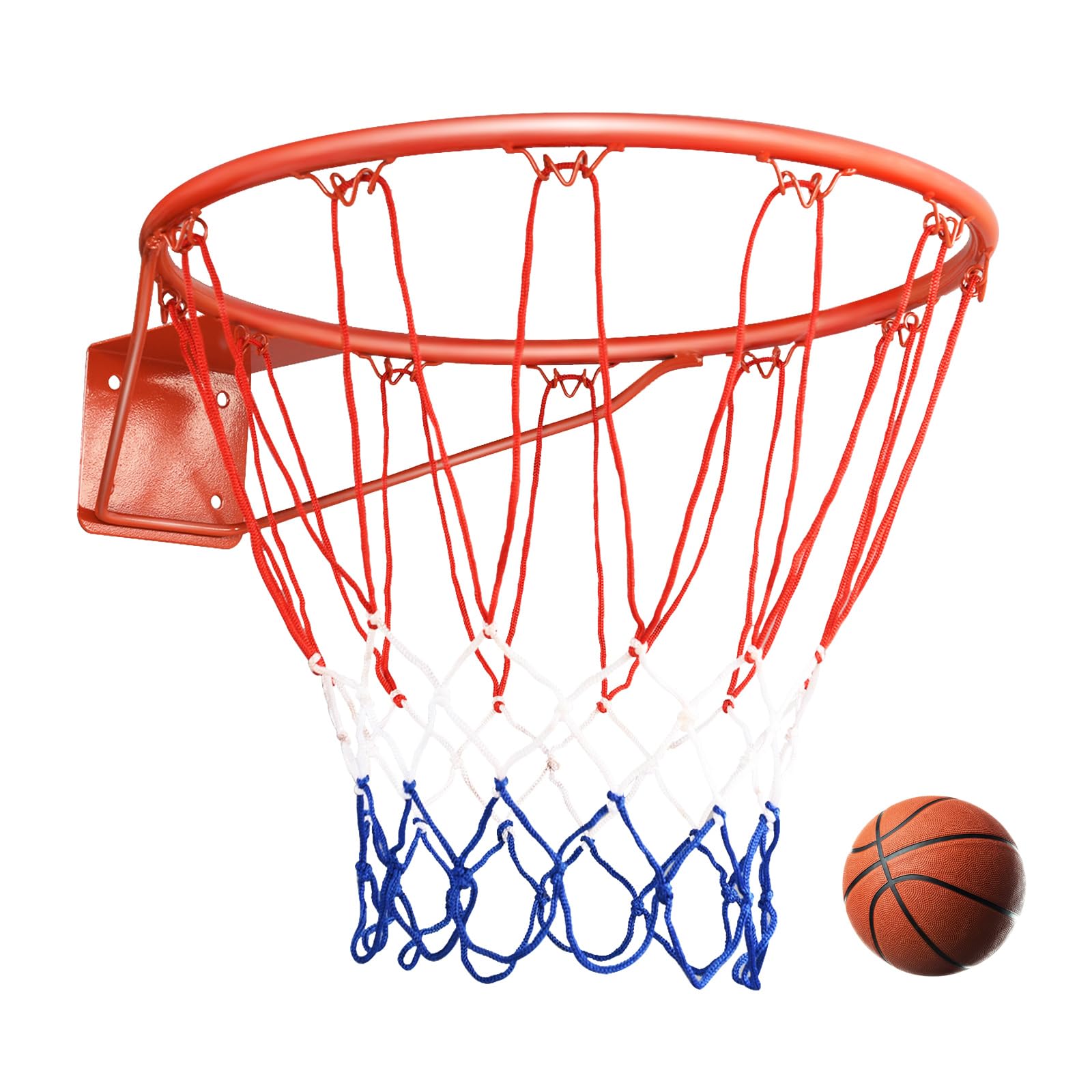 LIFEZEAL Aro de Baloncesto de 45 cm de diámetro, Canasta de Baloncesto con Red de Nylon, Equipo Deportivo para Interior y Exterior