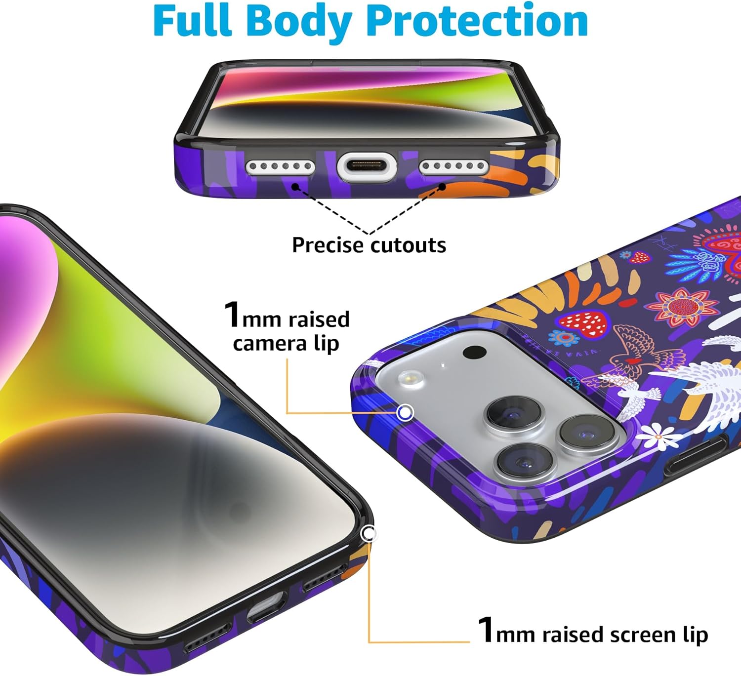 Casely iPhone 17 Pro Max Case | Viva La Vida | Frida Kahlo Collage | Compatible with MagSafe | Classic Ultra Slim Design