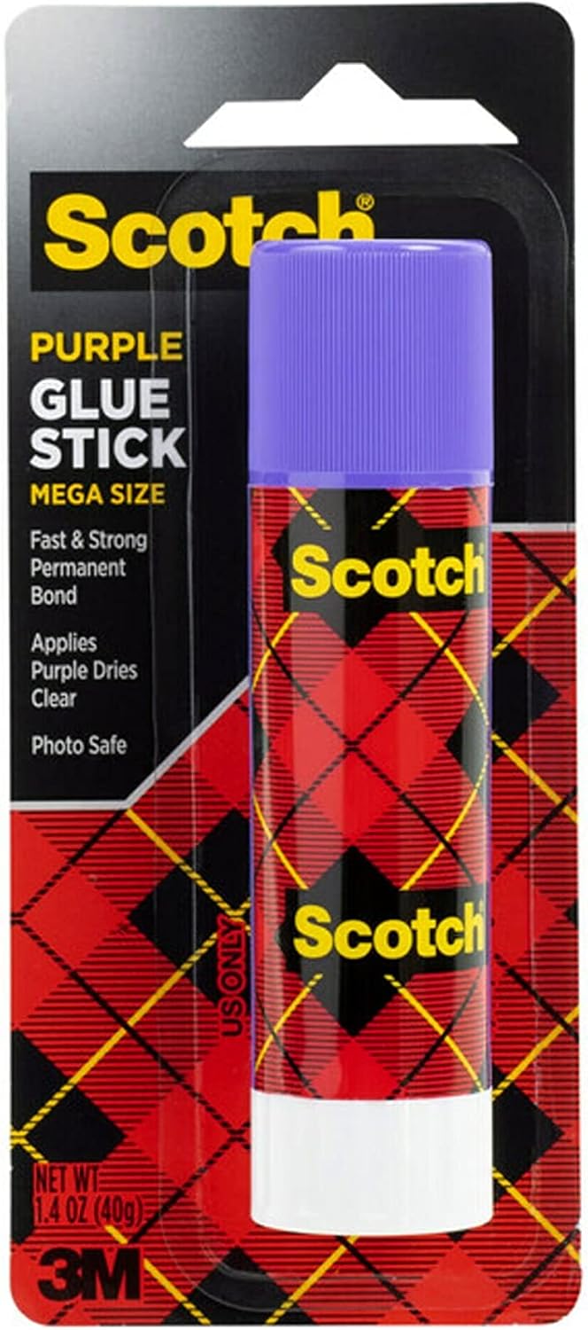 Scotch Mega Purple Glue Stick, 1.4 oz, Acid Free and Non-Toxic (6108-MEGA)