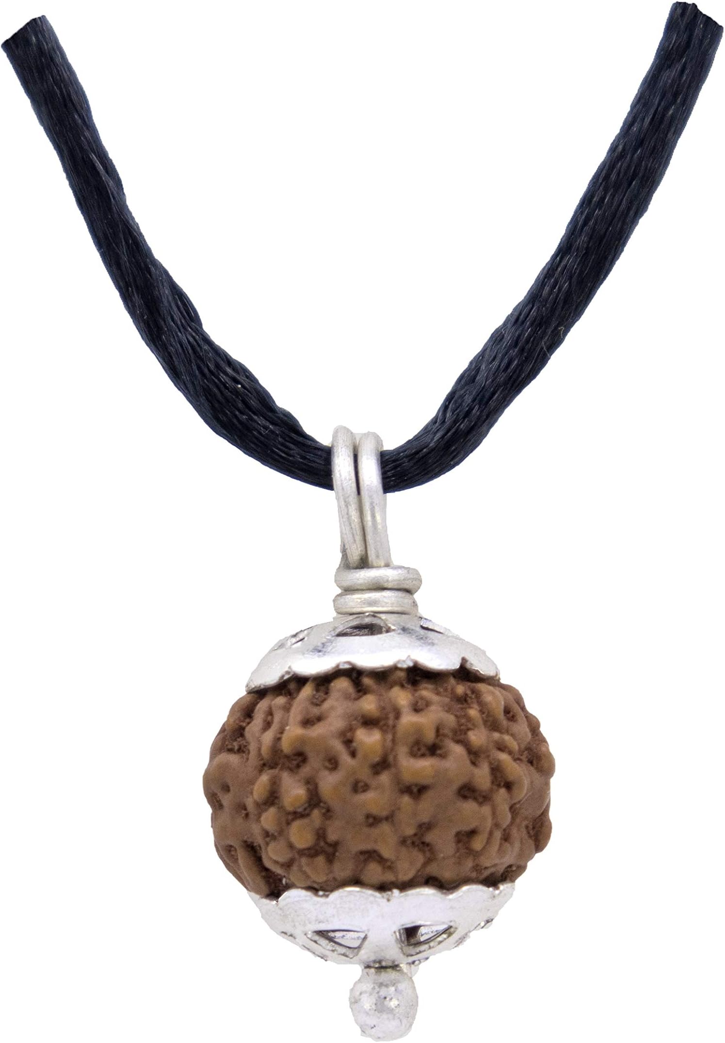SHIVARATNAShivaRatna 8 Mukhi Rudraksha Made in Silver Metal Lab Certified (Origin - Java) Hand Picked Matured Rudraksha Bead