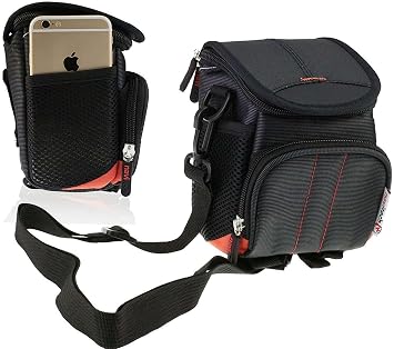 Navitech Black Camera Shoulder Bag Compatible with Canon IXUS 285 HS A Compact Camera
