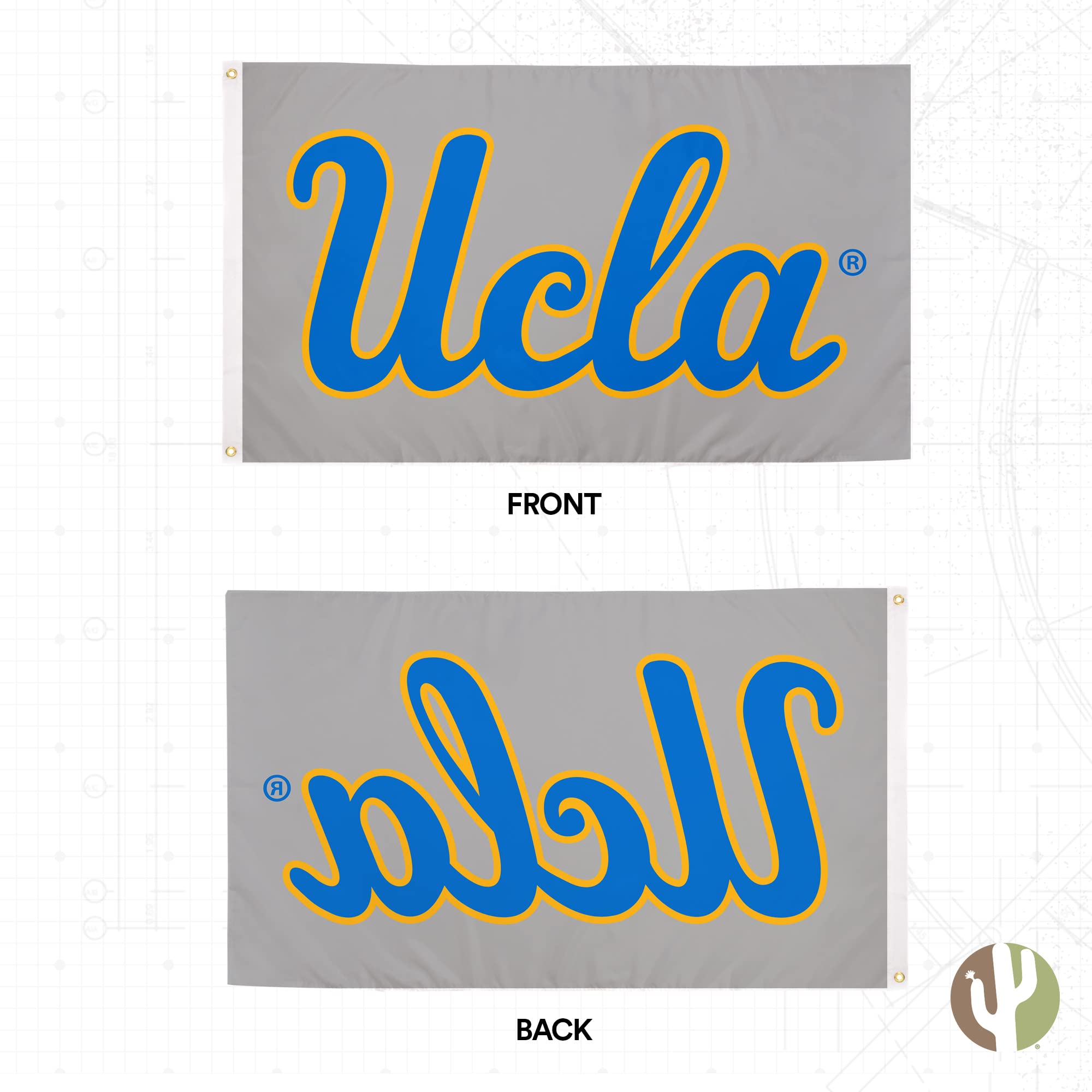 UCLA Bruins 3x5 Flag – Officially Licensed Polyester Indoor/Outdoor Banner By Desert Cactus (Style 7)