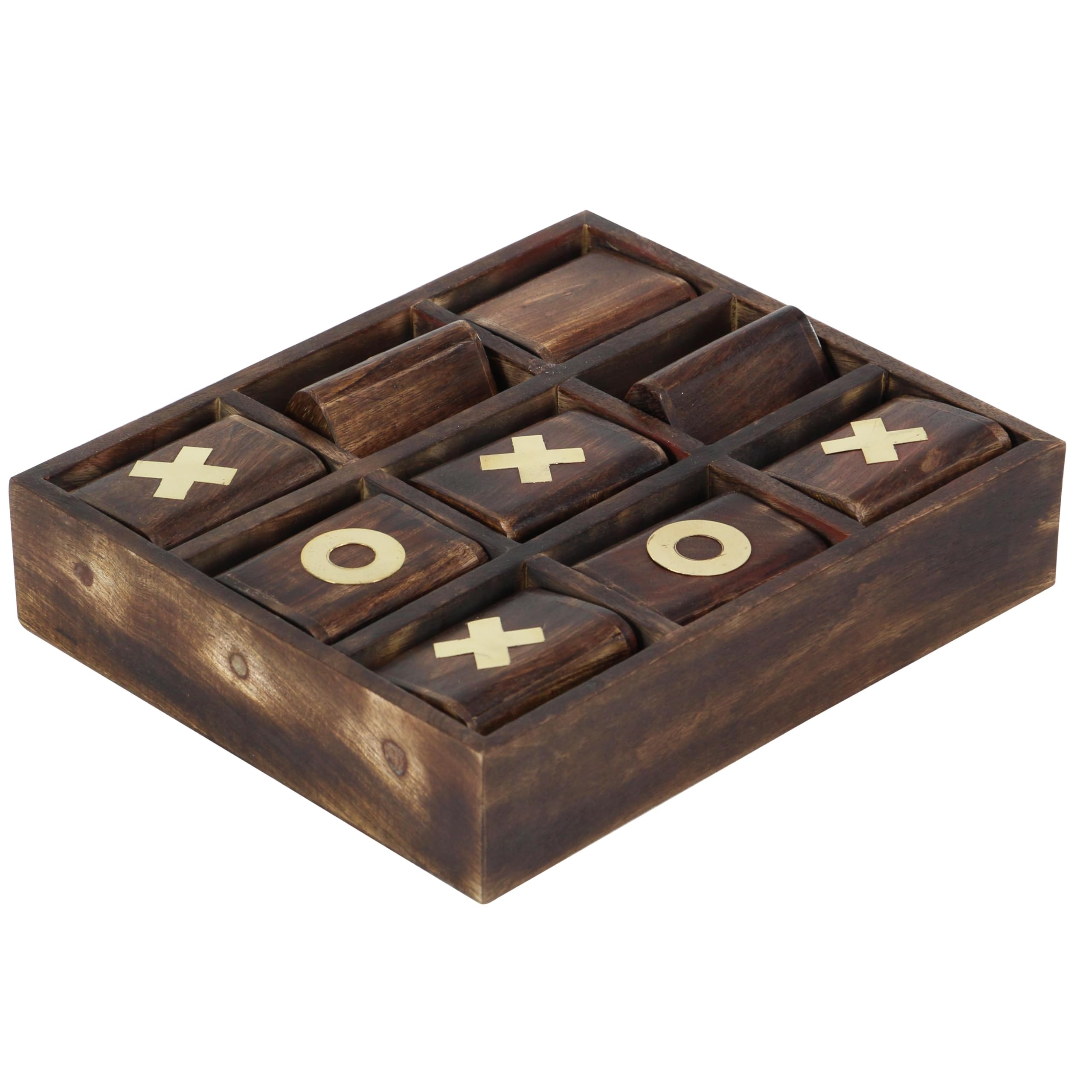 Deco 79 28555 Tic Tac Toe braun