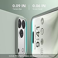 Vista 333 de GONEZ Funda de silicona para iPhone 15 Pro Max, compatible con Magsafe, protector de cámara + protector de pantalla, forro de microfibra suave Negro