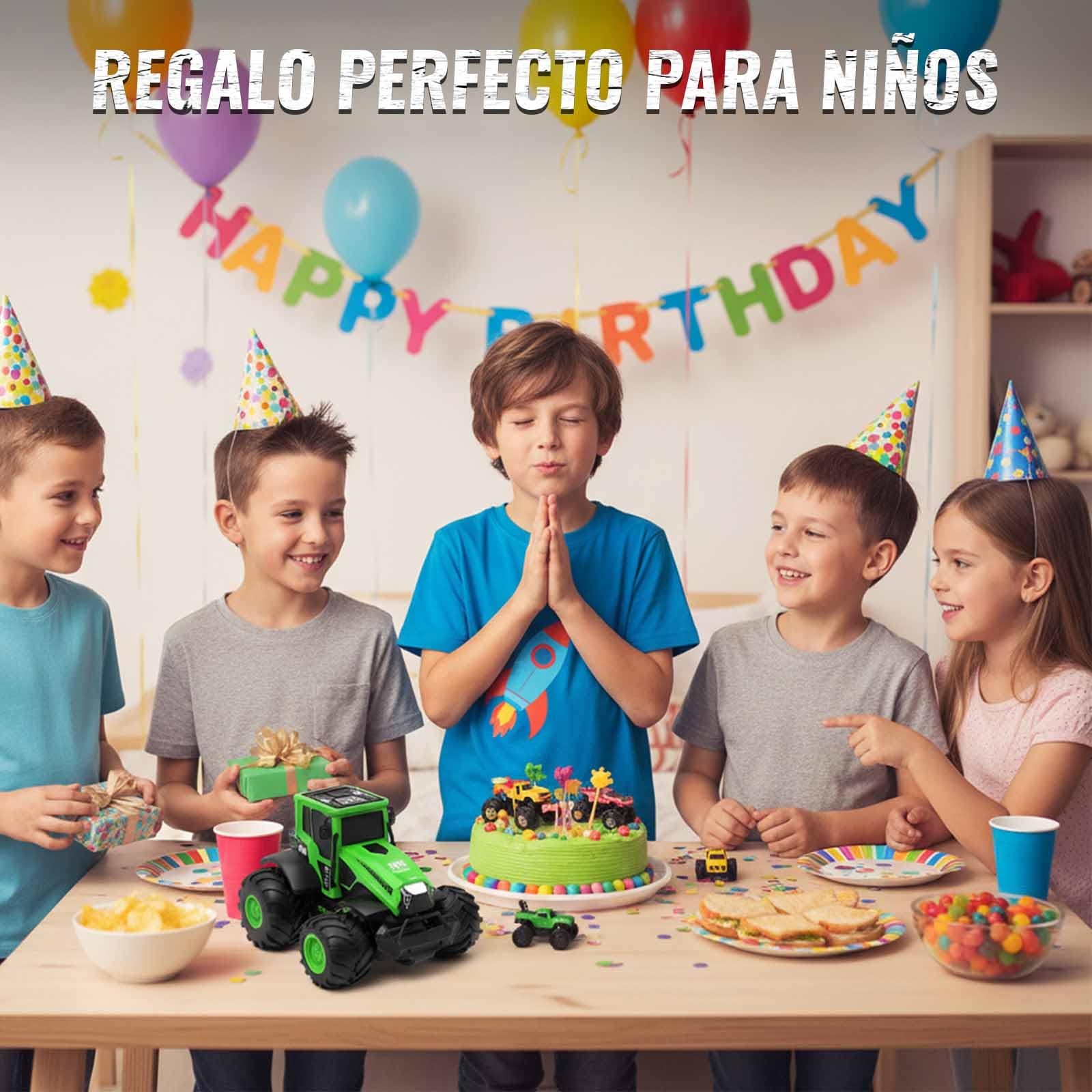 Coche Teledirigido Niños 1:14 Anfibio, 4WD Todo Terreno Agua y Tierra, RC Stunt Car Impermeable 2.4GHz, 360° Rotación 15km/h, 2 Baterías 1200mAh 90Min, Juguete Niño Niña 6+ Regalo Navidad Cumpleaños