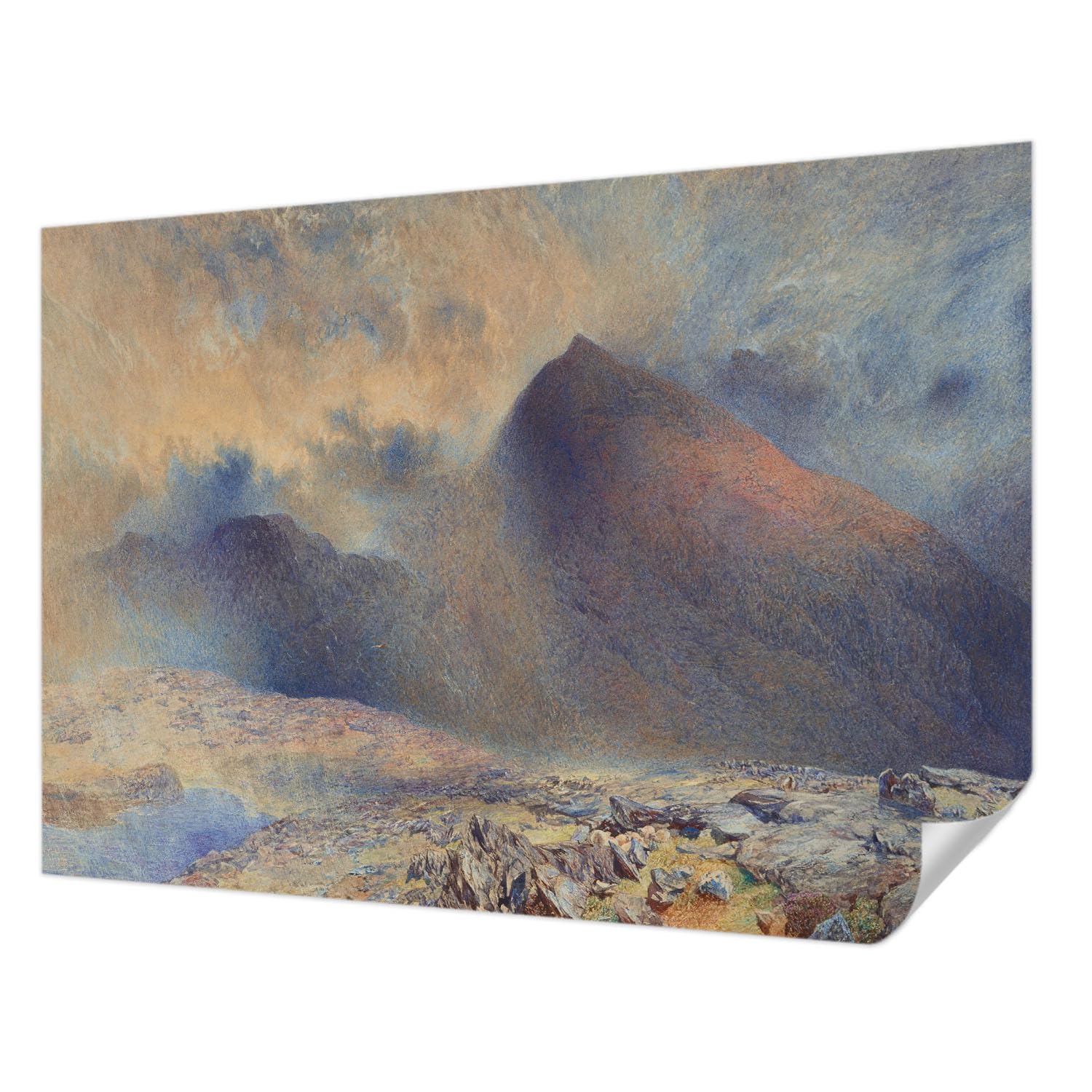 Papier peint autocollant de montagne pour créer une ambiance naturelle dans le salon