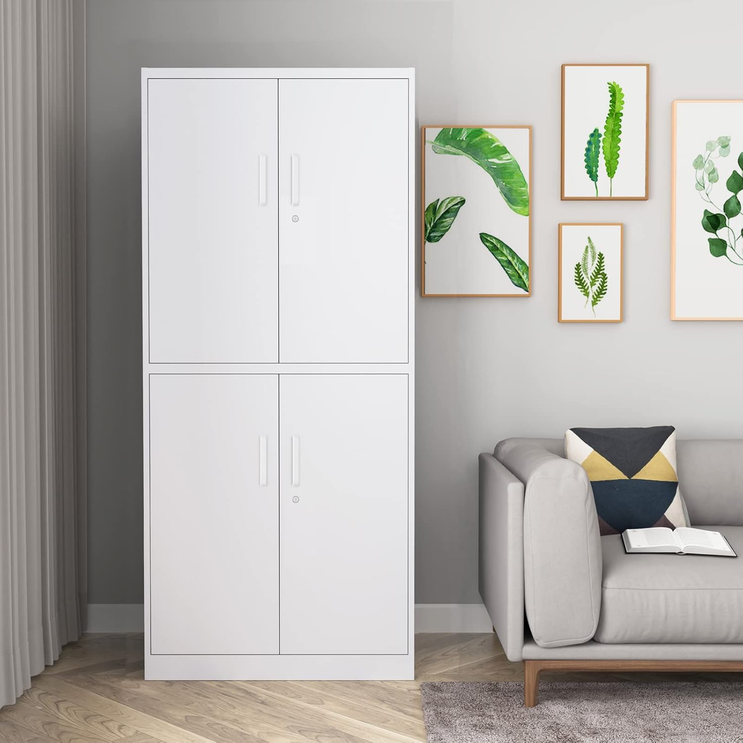 Buy 71 Tall Metal Storage with 4 Locking Doors and 2 Adjustable