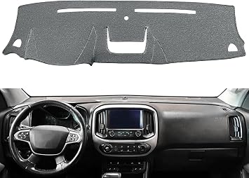 Dash Cover Mat Custom Fit for Chevy Chevrolet Colorado/GMC Canyon Dashboard Cover Pad Carpet Protector Without Headup DisplayDarkgray F172