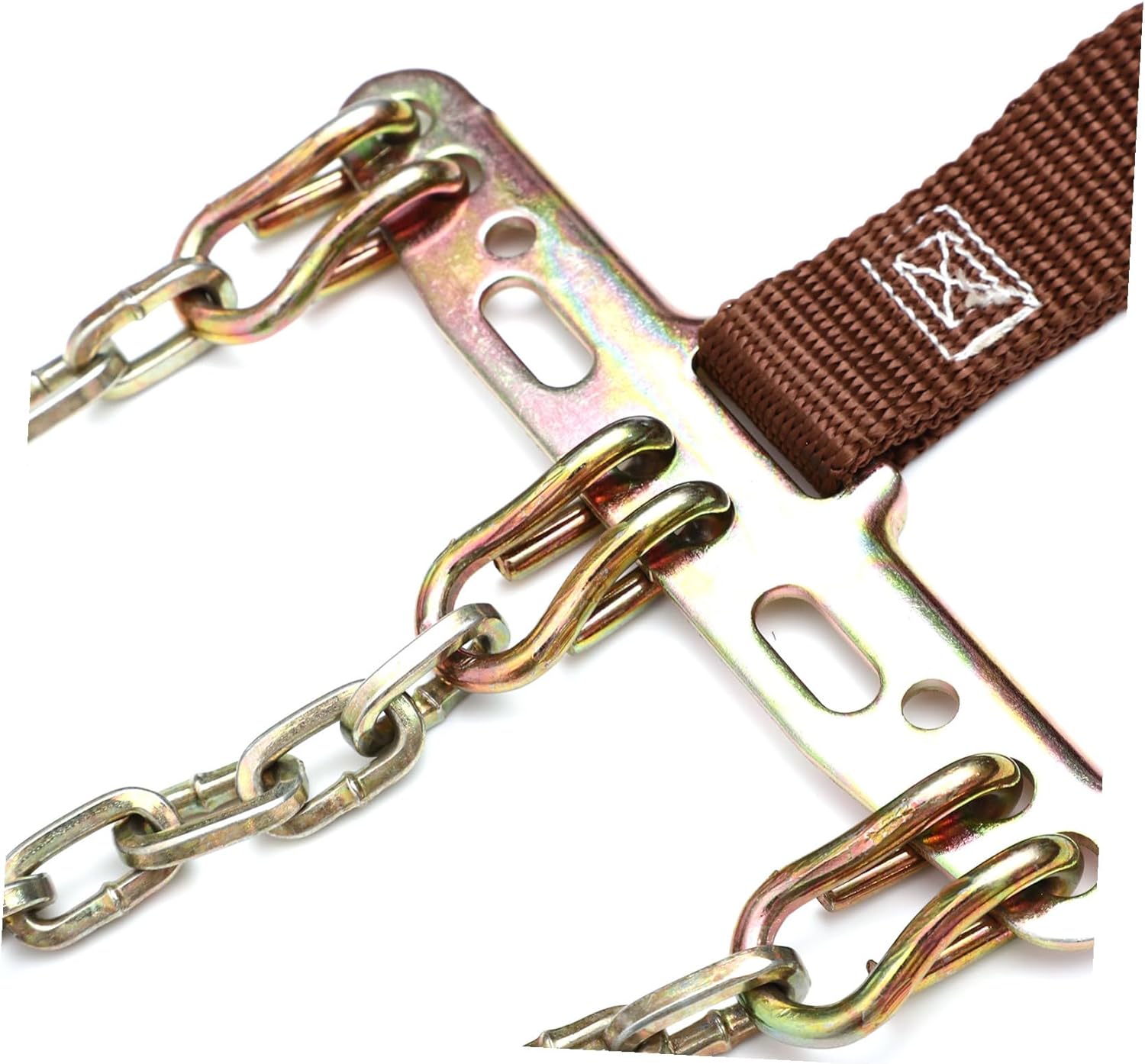 2pcs Anti-skid Car Tire Chains Snow Mud Sand Traction Device Emergency Vehicle Wheel Chains for Suvs Trucks Easy Installation Random Color