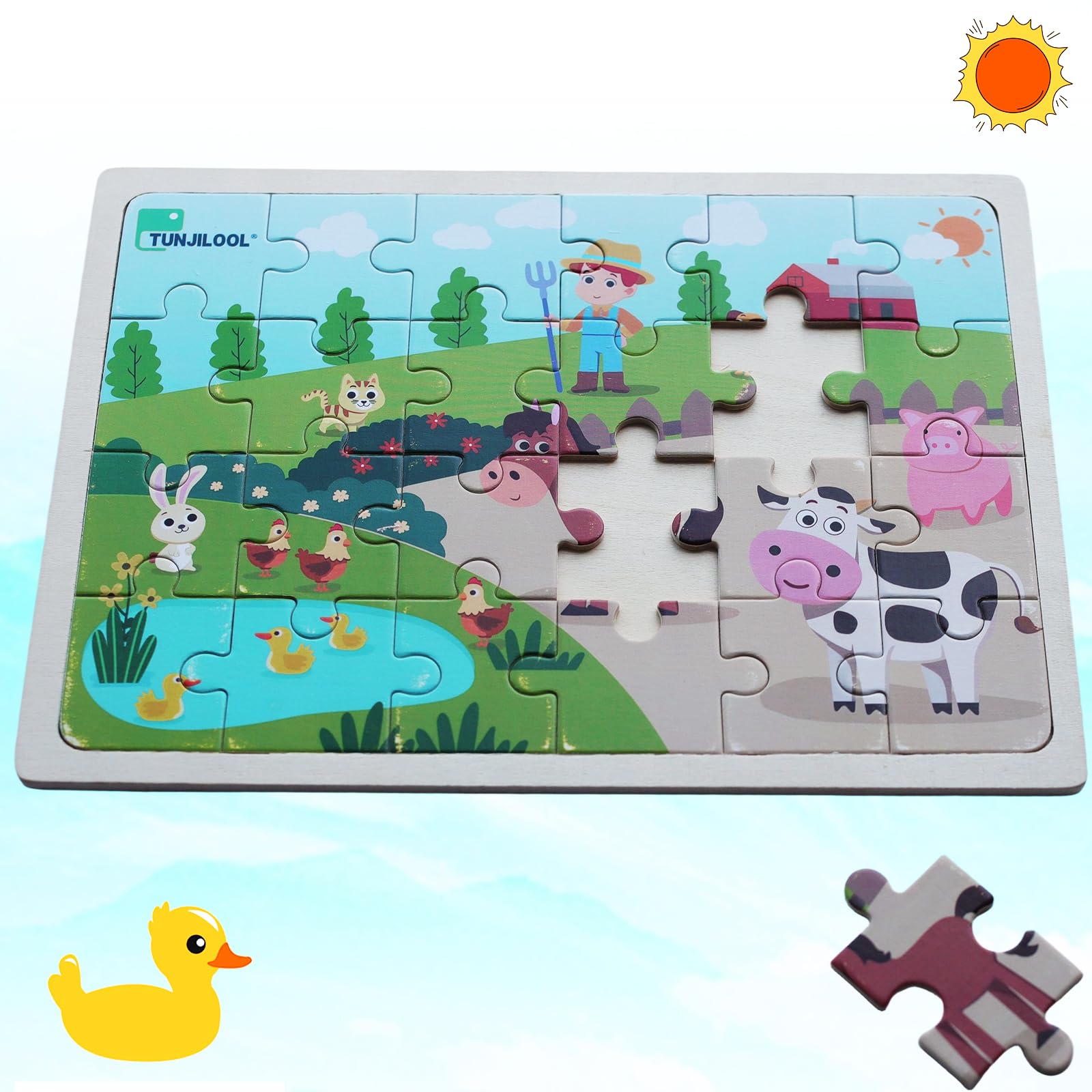 AYAPINさま パズル Amazon.co.jp: TUNJILOOL 木製パズル 24ピース 3~5