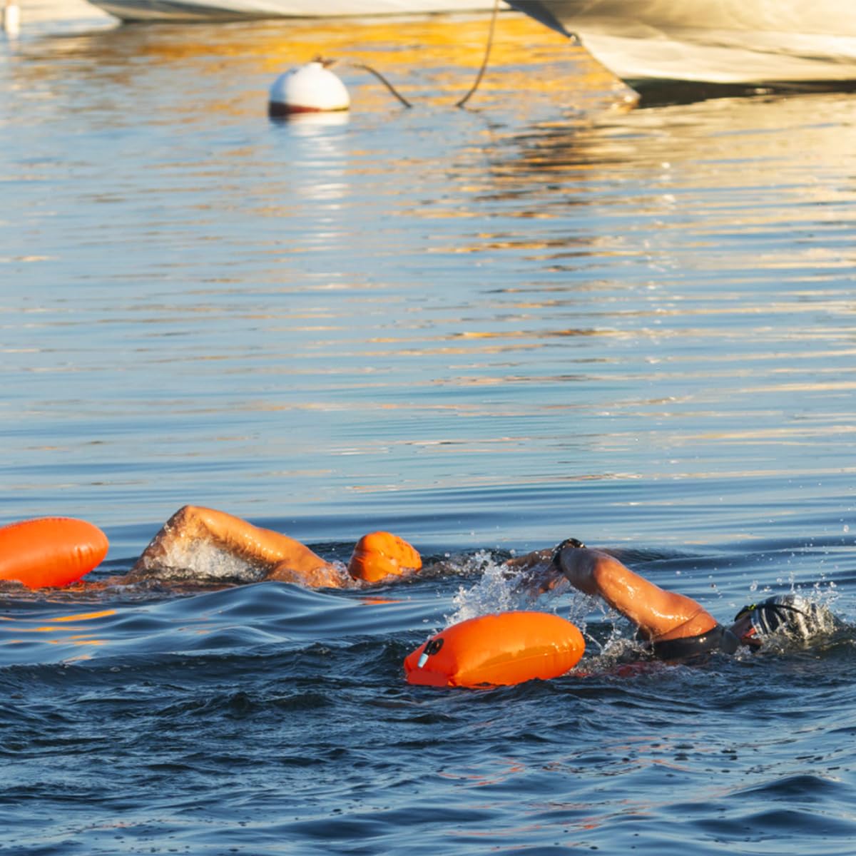 Boa di Nuotata,Boa Gonfiabile per Nuoto,Boa da Nuoto Acque Libere con Cintura in Vita Regolabile,Boa Nuoto Acque Libere Accessori,per Triathlon,Kayak