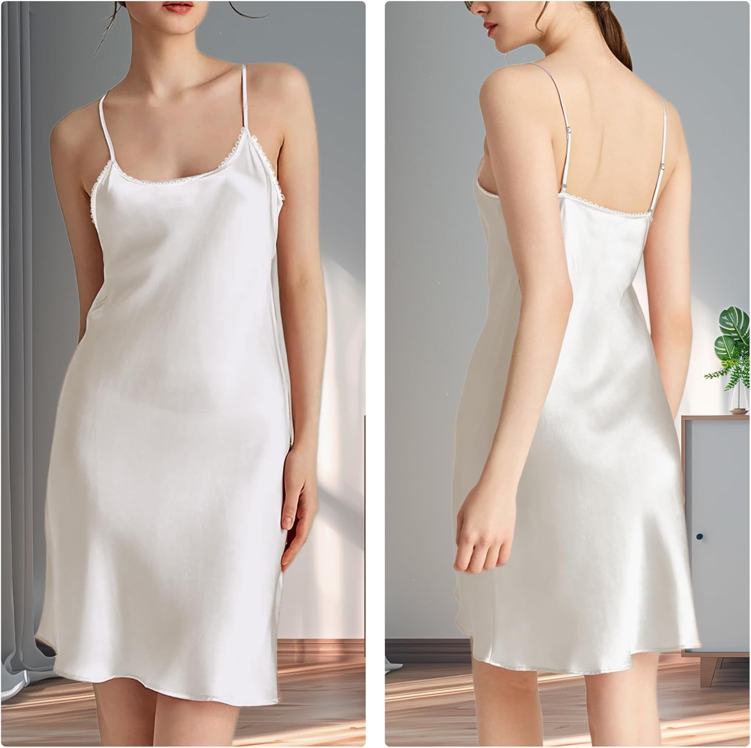 SIIK 100% Mulberry Silk Nightgown for Women - 19 Momme Silk Sexy Lingerie, - Image 2