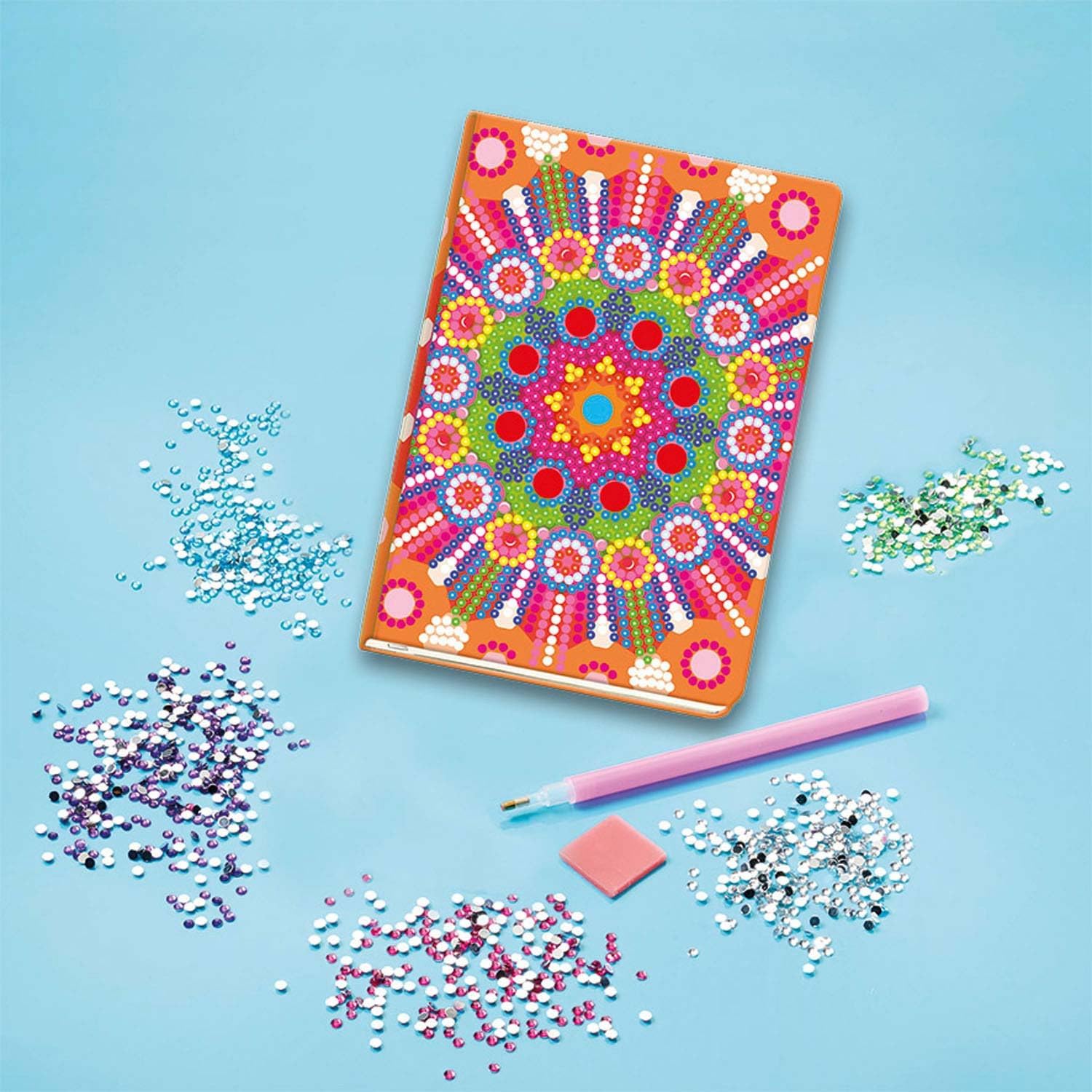 Totum 079724 Mandala/Kaleidoscope Diamond Painting Craft Set Notebook Colourful