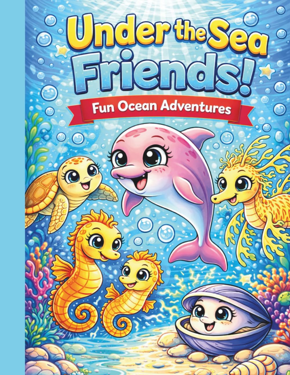 Under the Sea Friends: A Cute Ocean Coloring Book for Kids Ages 3–8 large