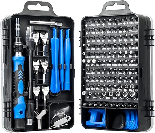 Juego de destornilladores de precisión 135 en 1, juego de herramientas de reparación magnética de acero S2, kit de combinación multifuncional,