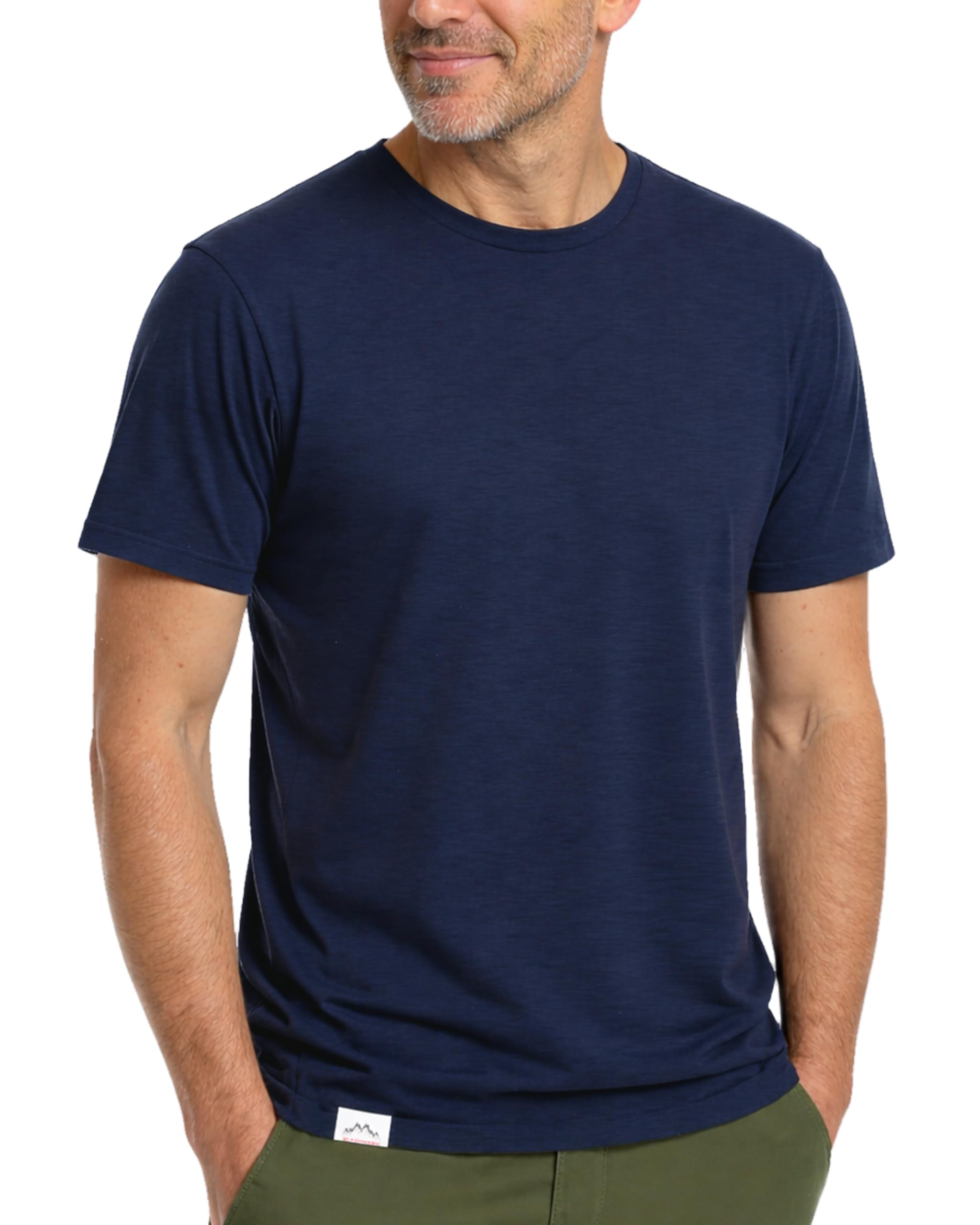 Alpenwert® Camiseta de merino para hombre [100% merino] perfecta camiseta de senderismo de lana de merino para deporte, exterior, camiseta funcional