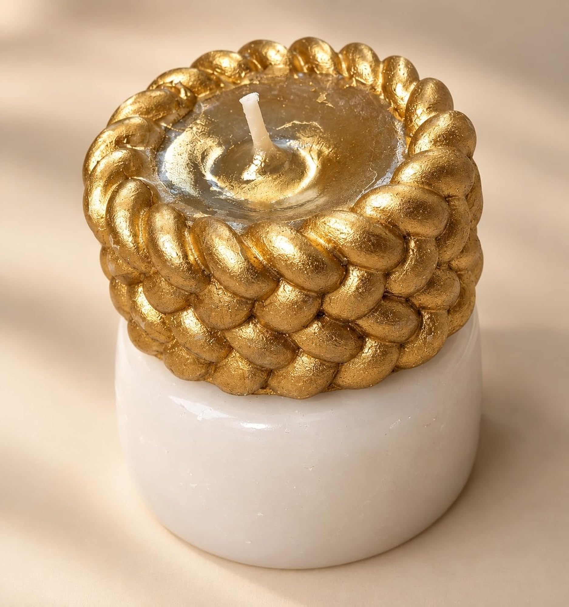 Decorative Braided Candle for Home Décor