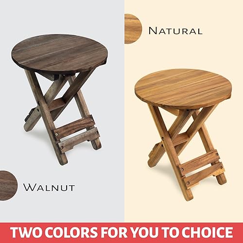 Miniatura 8 de DAXULY Mesa de patio pequeña, mesa auxiliar plegable al aire libre, mesa auxiliar portátil, mesa auxiliar pequeña, mesa auxiliar, mesa auxiliar