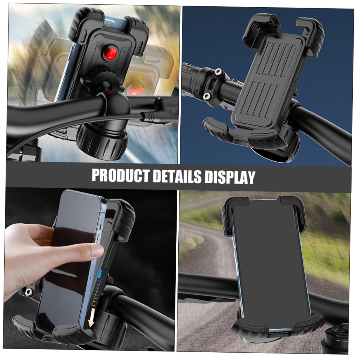 Gadpiparty 2pièces Support De Téléphone Vélo Scooter Antichoc Et Antidérapant Compatible avec Guidons Support pour Smartphone Et Navigation Durable
