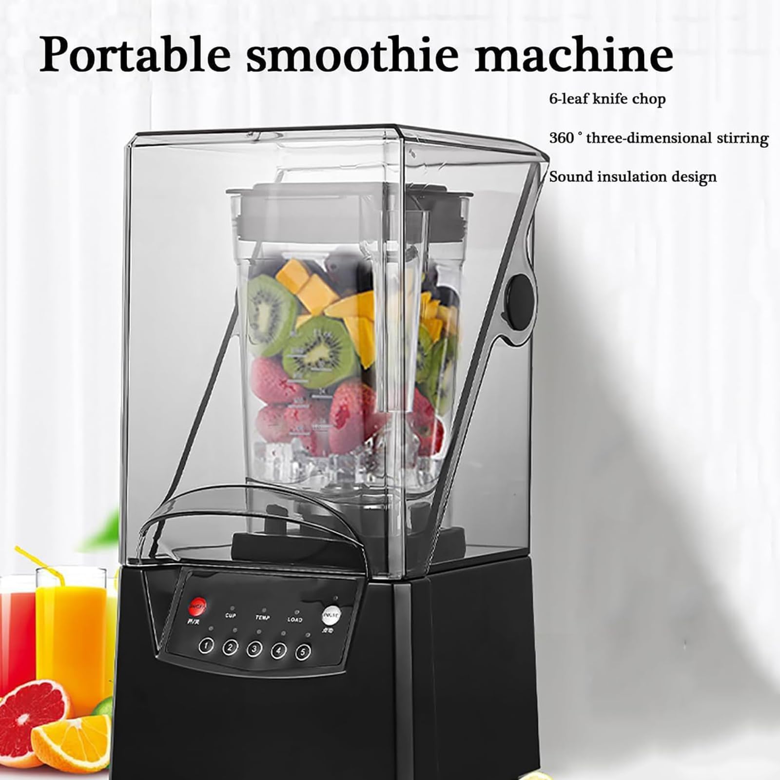 Amazon.co.jp : 防音カバー付き2リットル垂直ブレンダー、2200W