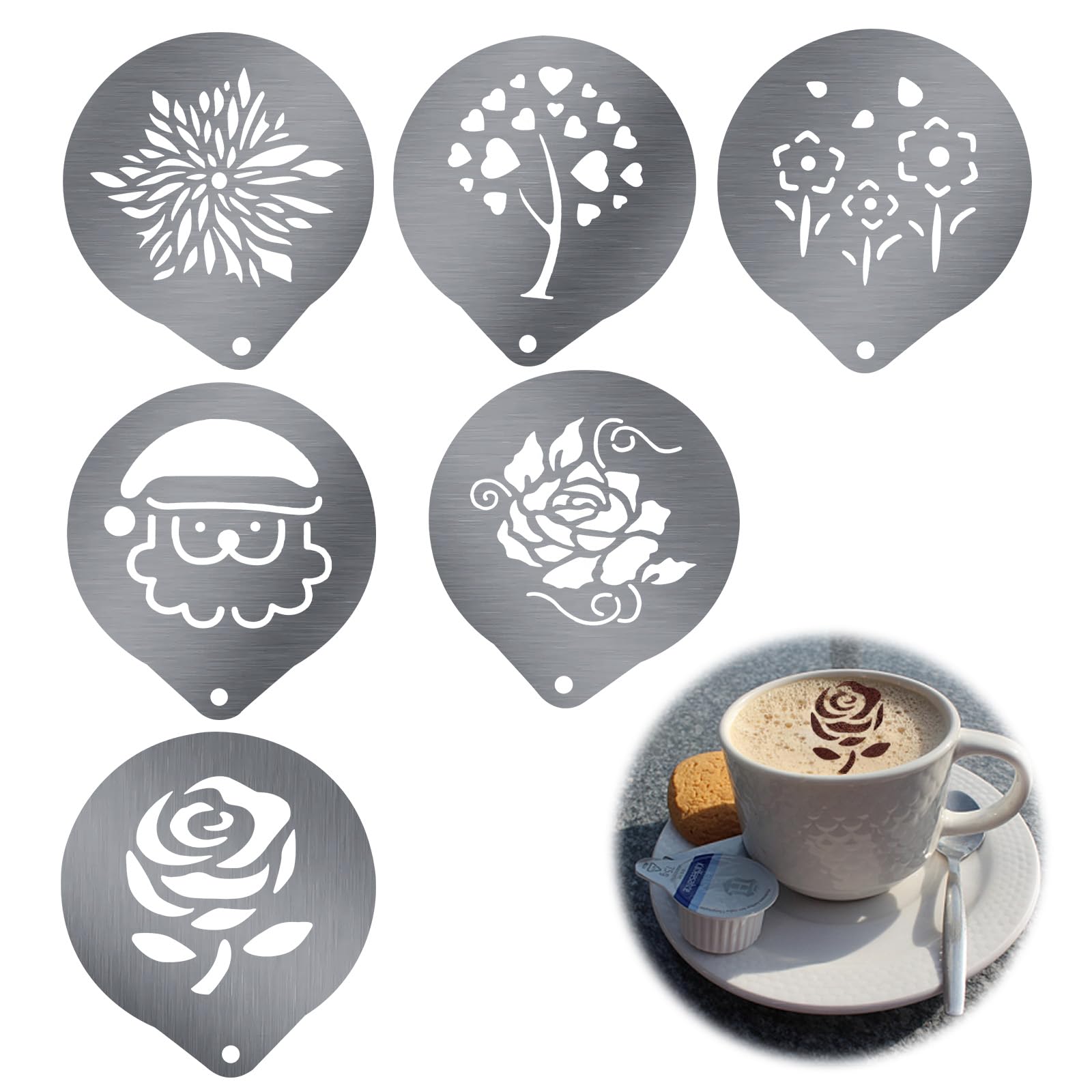 10 Personalisierte Kaffee Schablonen - Für Coole Latte Art & Torten-Deko