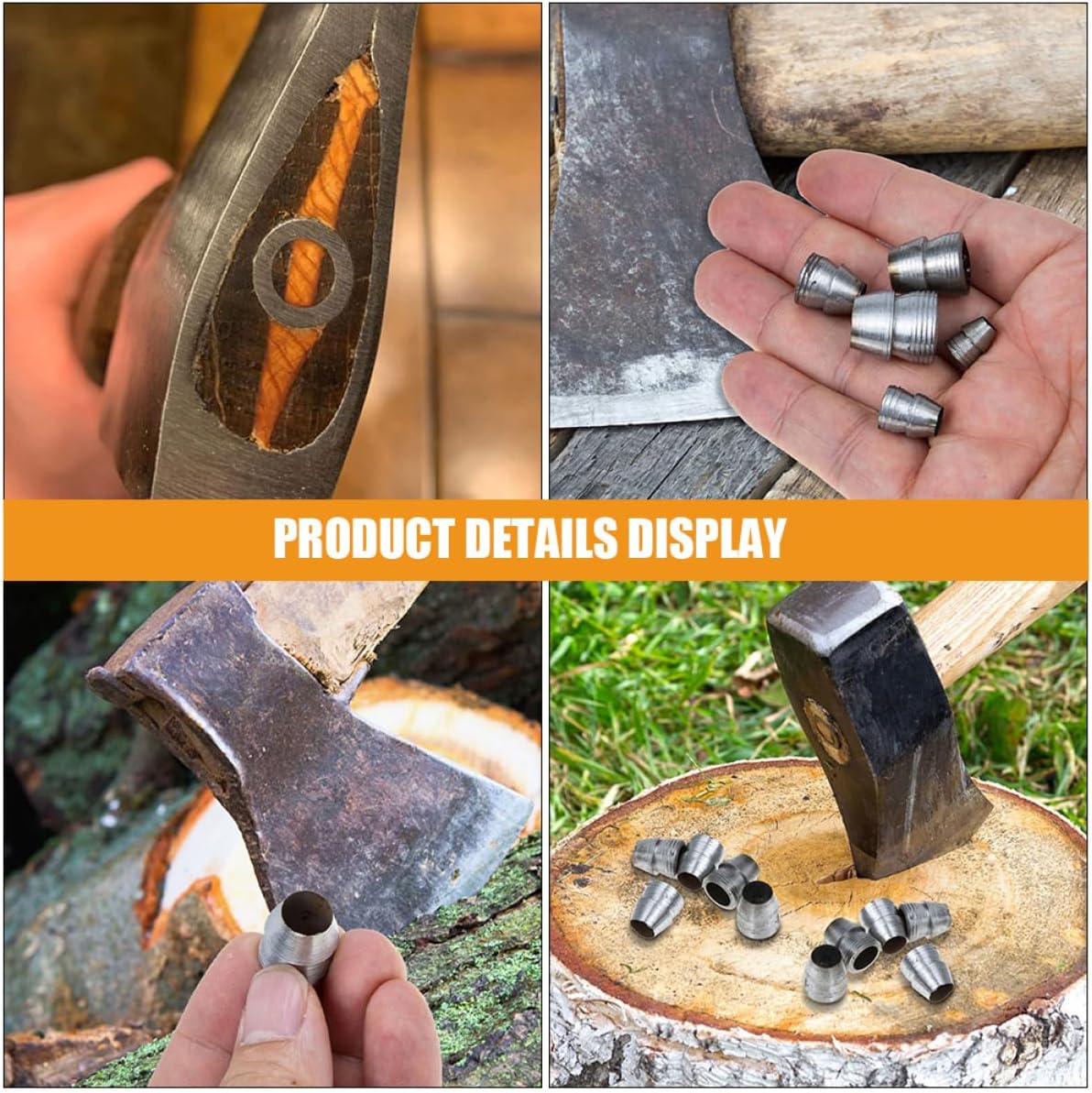 Mipcase 75pcs Iron Axe Handle Fixing Accessories Sturdy Metal for Axe Installation and Tool Reinforcement Compatible