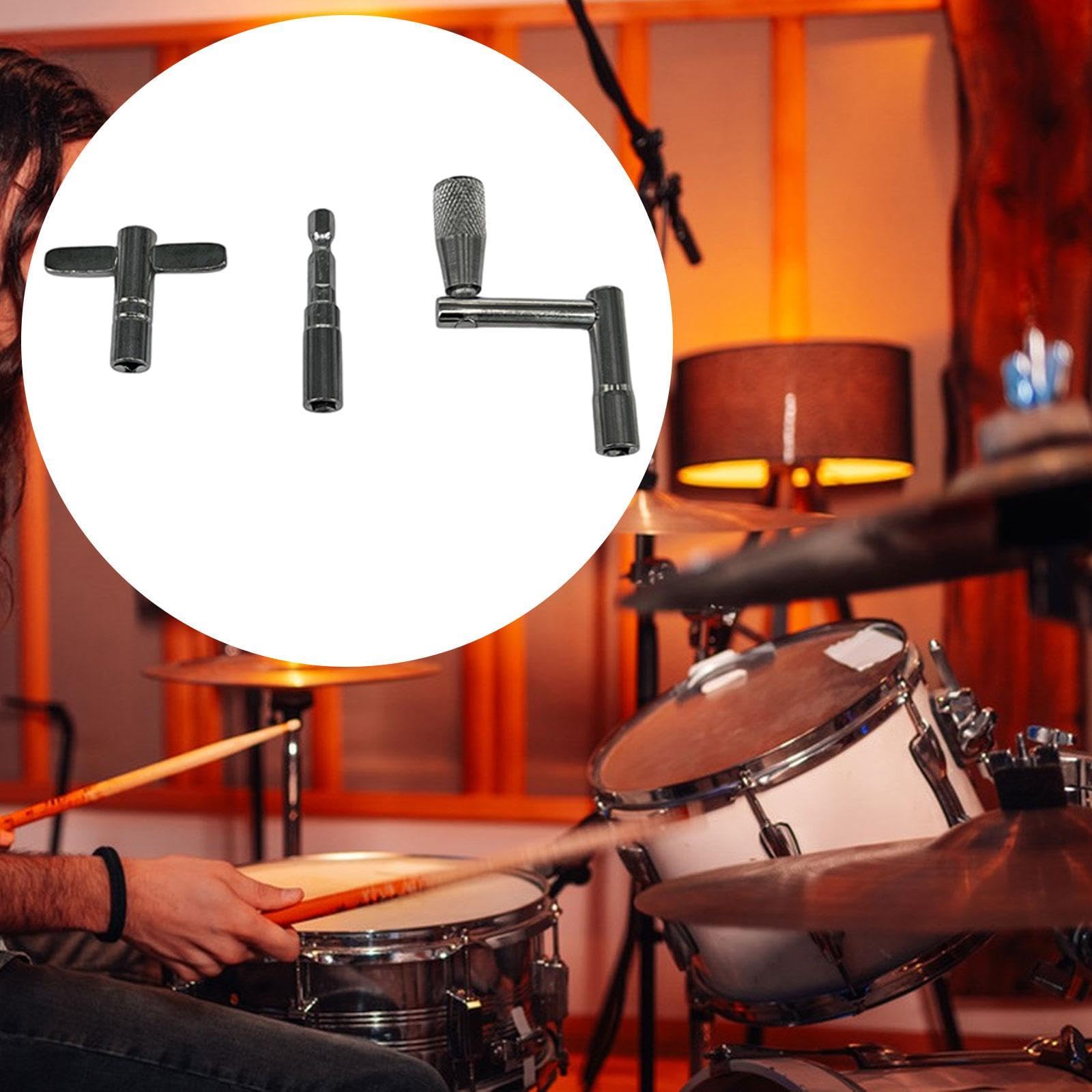 DYNWAVE Drum Keys Drum Tuner Wrench,T Style Z Style and Bit for Drummer Lightweight Metal Drum Set Tuning Tool Drum Accessory