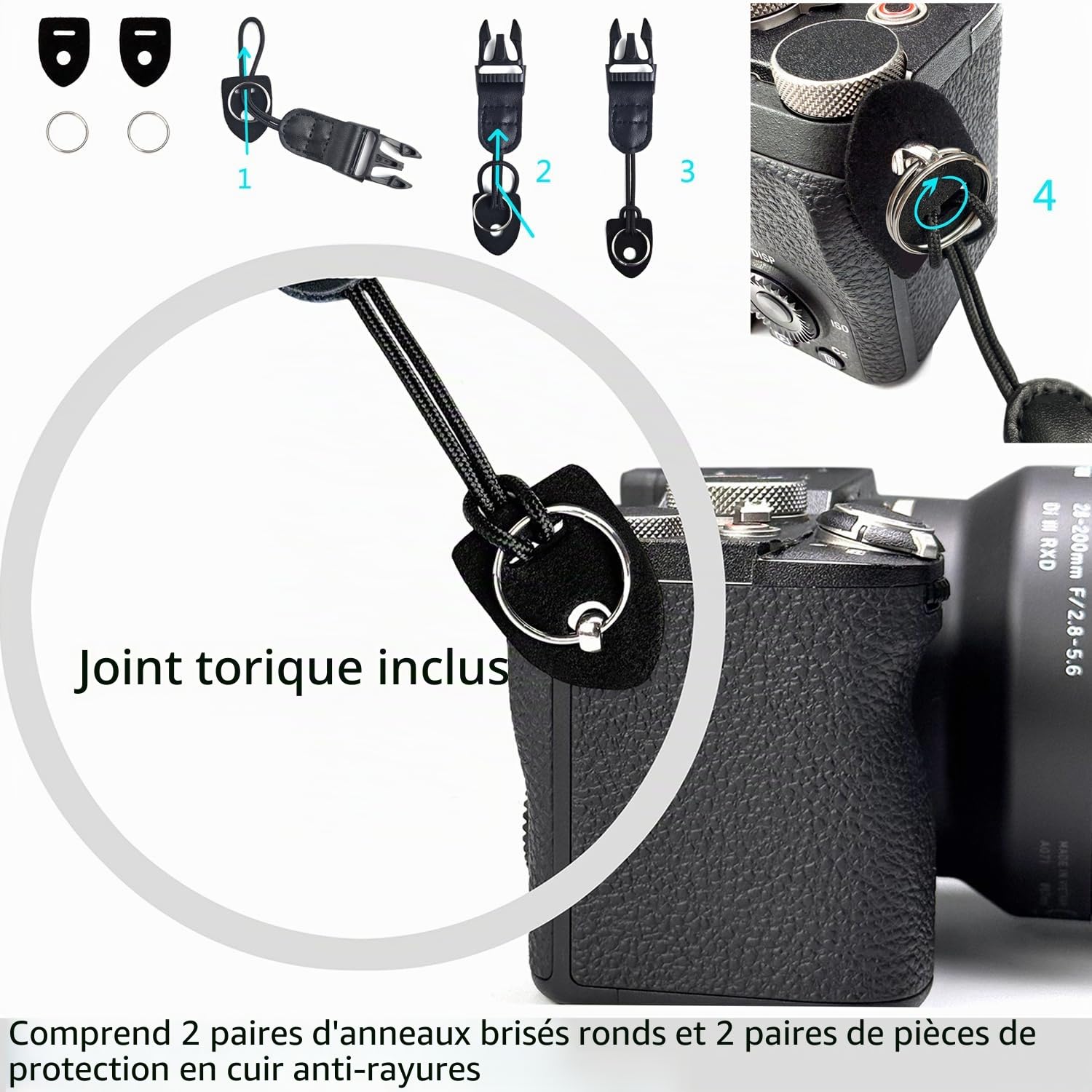 Sangle Appareil Photo Fine Compact,Sangle Petit Appareil Photo,Bandoulière pour Appareil Photo pour Photographes,Lanière De Cou pour Appareil Photo ,Camera Strap Lanyard,Sangle de Cou pour Jumelles