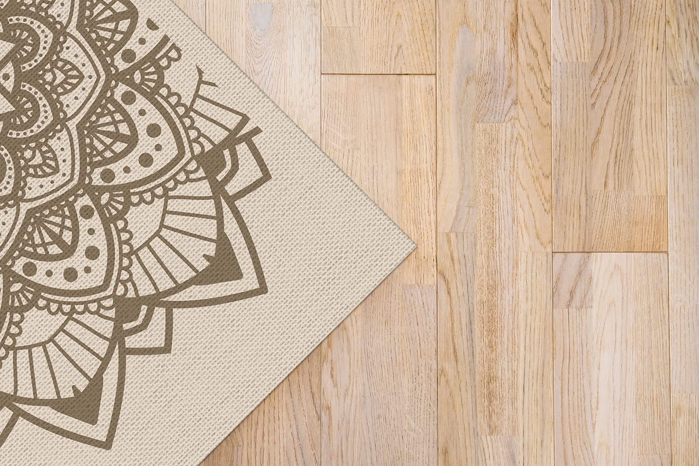 Tapis Vinyle Mandala Marrom 60x100 cm Deco Maison