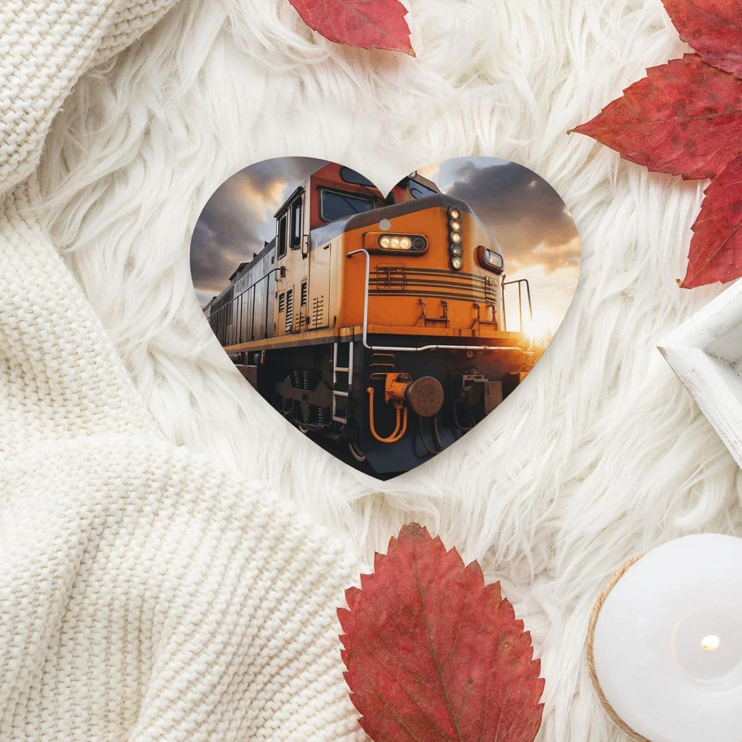 Car Air Freshener 24 PCS Freight Train Hanging Car Air Fresheners Auto Interior Decor Card Freshener Strong Scented Card Lavender Cars Scents for Office Bedroom Close Drawer Heart Shape