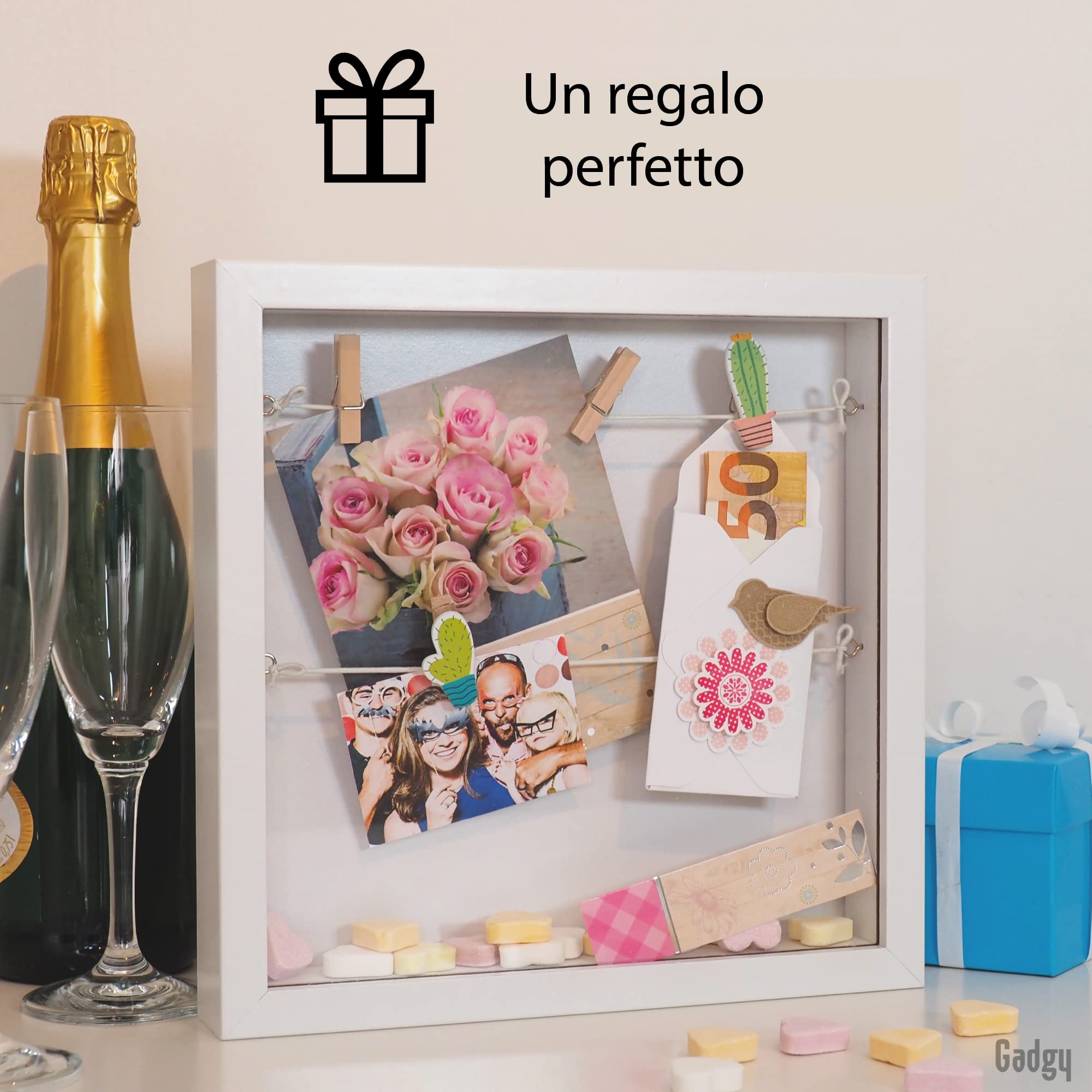 Vetrina A Parete In Legno Massello Carbonizzato Per 3 Bottiglie Di Vino - 30,5x43,2 Cm