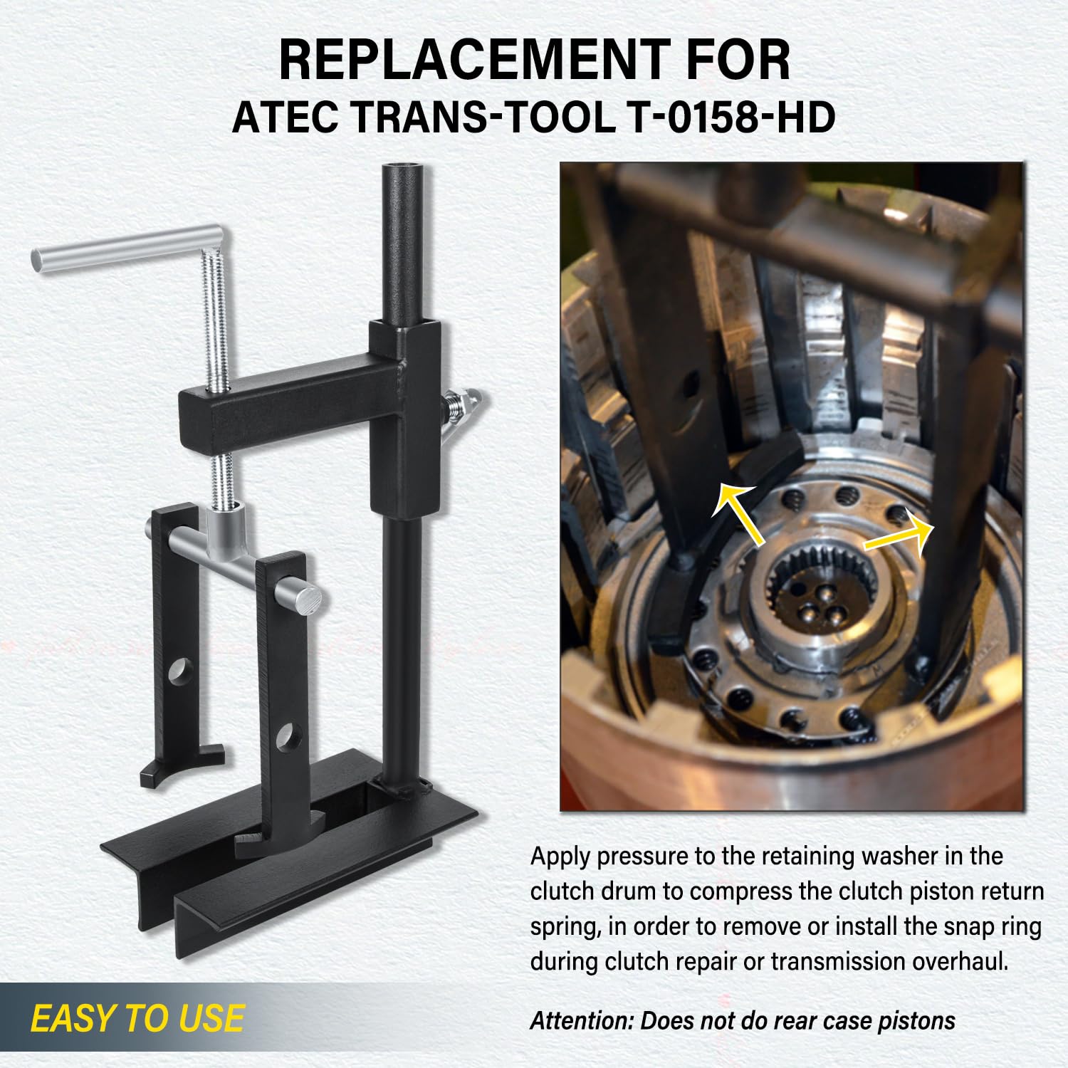 Bonbo T-0158 Outil de Transmission Universel pour compresseur de Ressort de Tambour d'embrayage en Acier Robuste