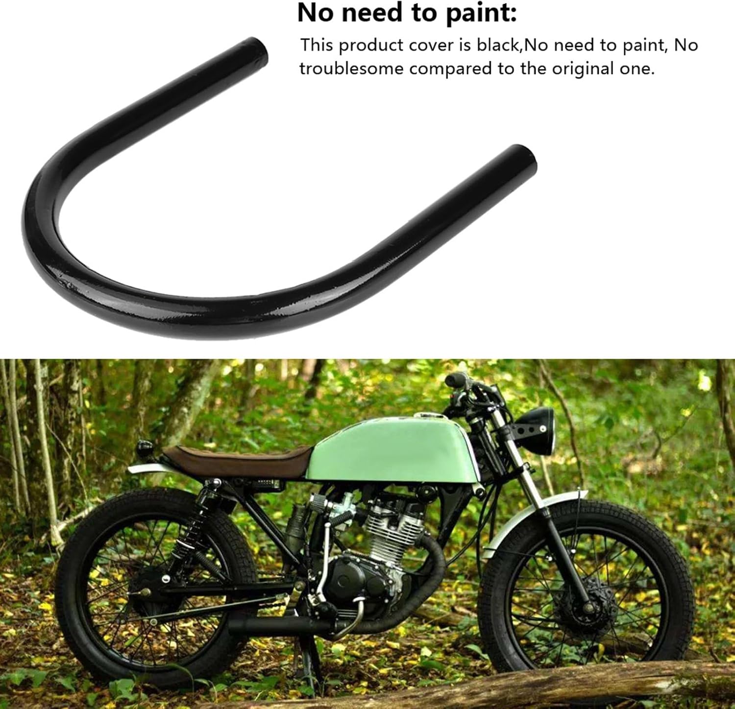 210MM Motorcycle Rear Seat Frame Loop Hoop Bracket DIY Accessory Straight