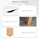 HOMCOM Bois moderne TV Reste avec 2 Cabinet de rangement Stand pour TV jusqu'à 65" pour le bureau de la chambre à coucher salon, Centre de divertissement de stockage, blanc