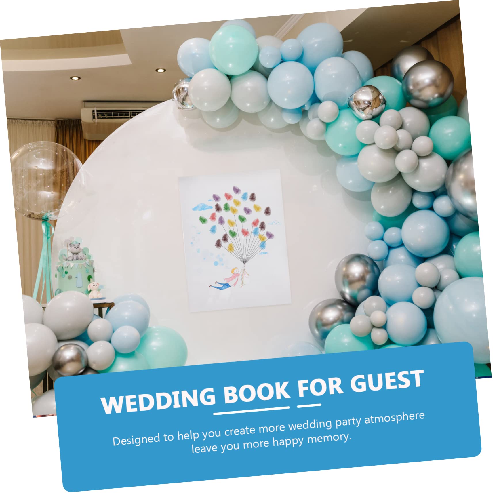 IMIKEYA 4 Pièces Invités Toile à Digitales pour Mariage Décoration pour Événements Souvenir Unique