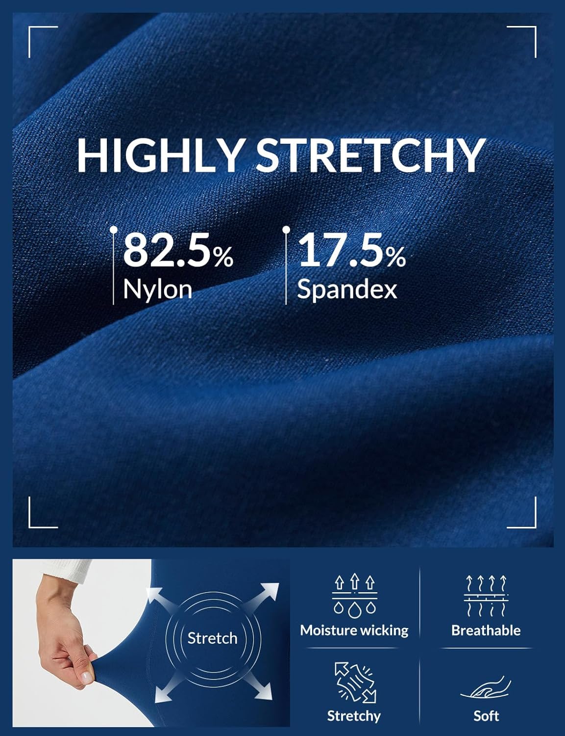 baleaf Super High Waisted Leggings for Women with Pockets Stretchy Tummy Control Soft Yoga Workout Gym Petite Pants - Image 5