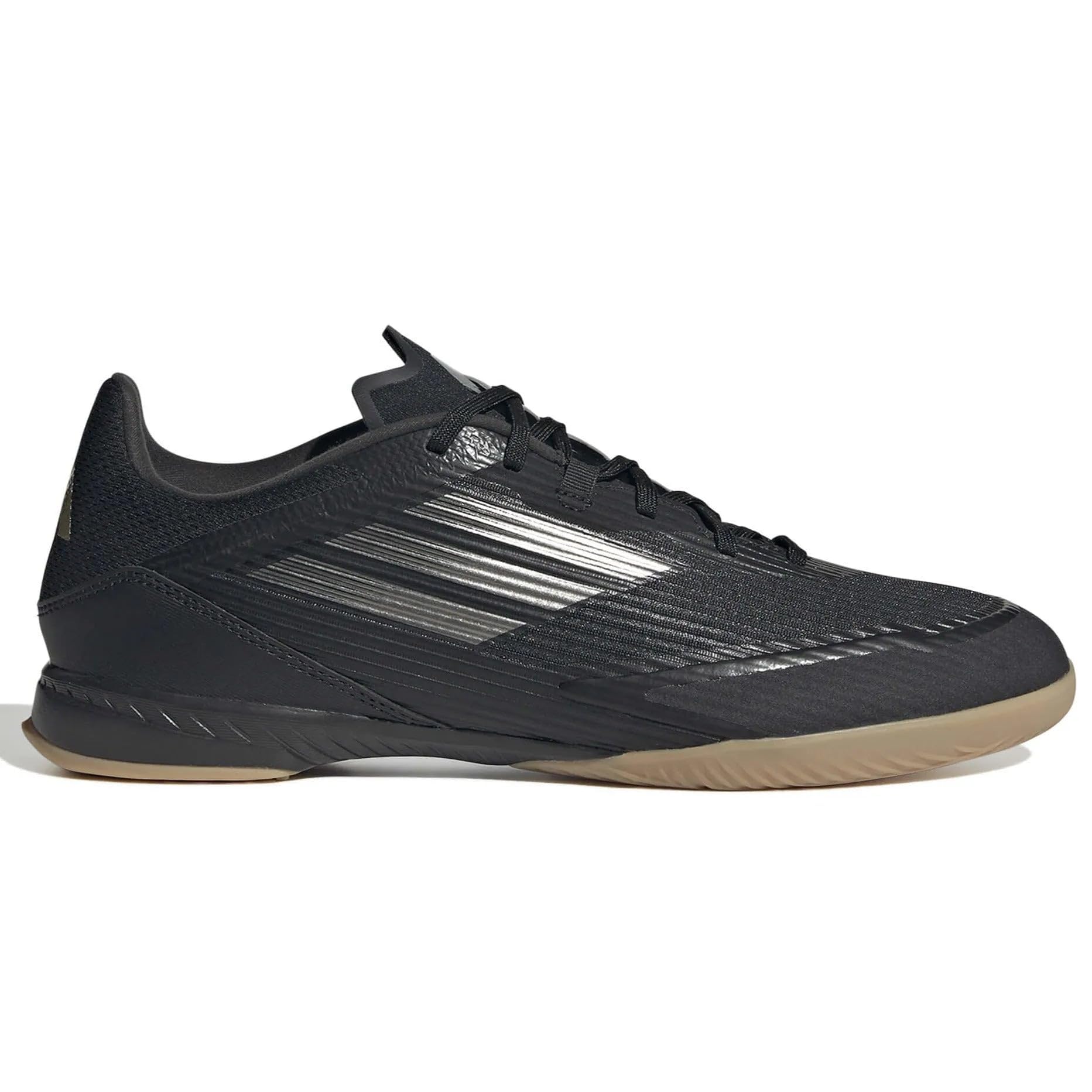 Adidas Unisex F50 League Indoor Soccer Cleats Black/Iron Metallic/Gold Metallic 11.5 Medium