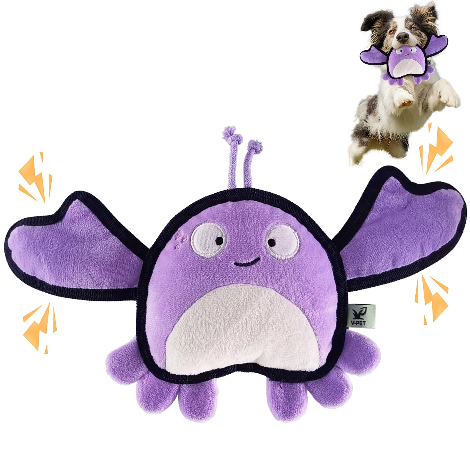 Duuclume Squeaky Dogs Chew Toys, Interactive Dog Toys with Crinkle for Boredom Soft Plush Stuffing for Medium and Large Dogs