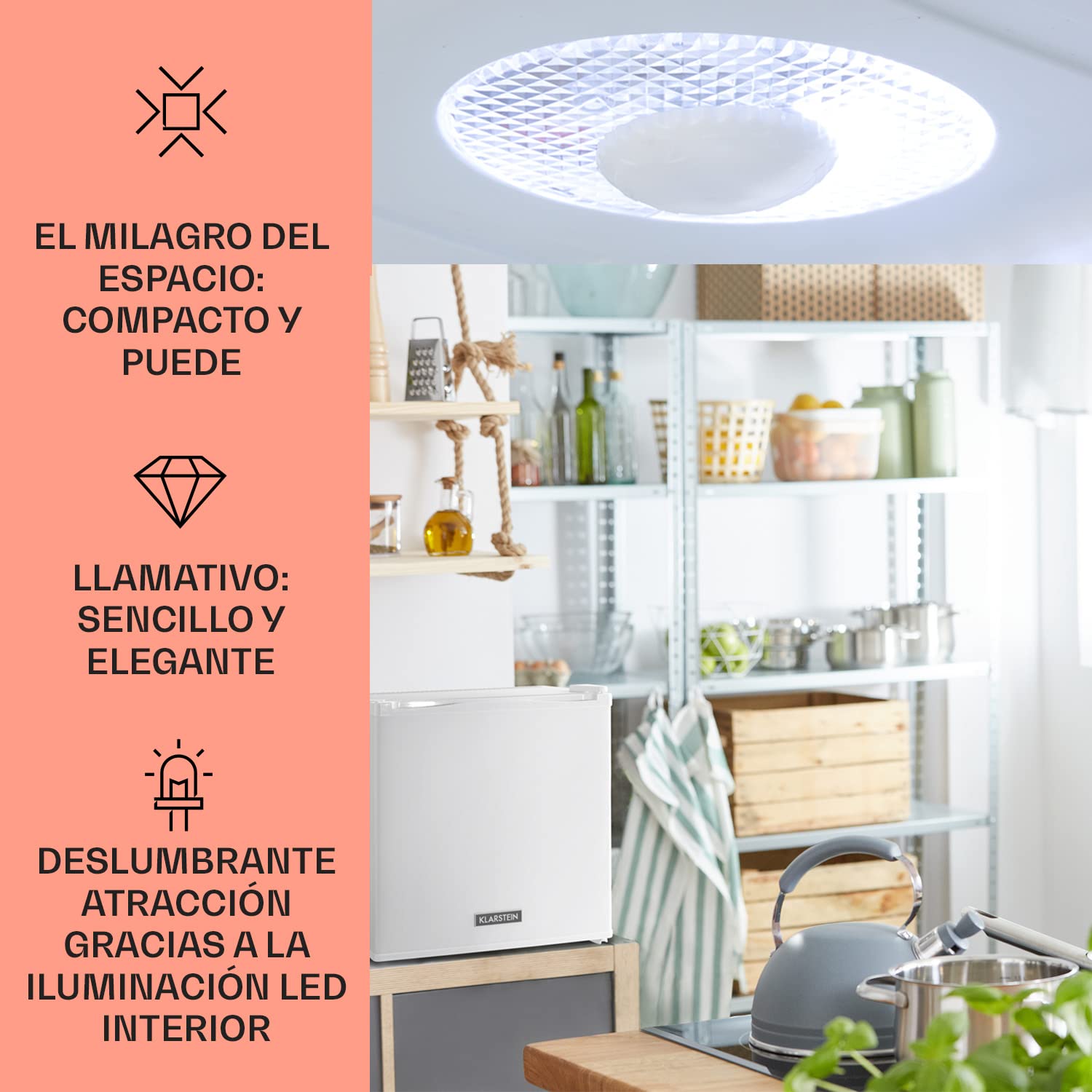 KLARSTEIN Nevera Pequeña para Habitación, Mini Nevera Comida, Bebidas, Cerveza, Cosméticos, Frigirificos Pequeños Casa y Oficina, Neveras Pequeñas 13L Estantes Ajustables, Silenciosa
