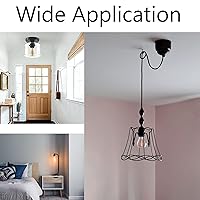 Vista 5 de Enchufe de luz E26 E27, soporte de lámpara de base mediana roscada de baquelita con anillo de sombra, base media fenólica E26 con cable de 6