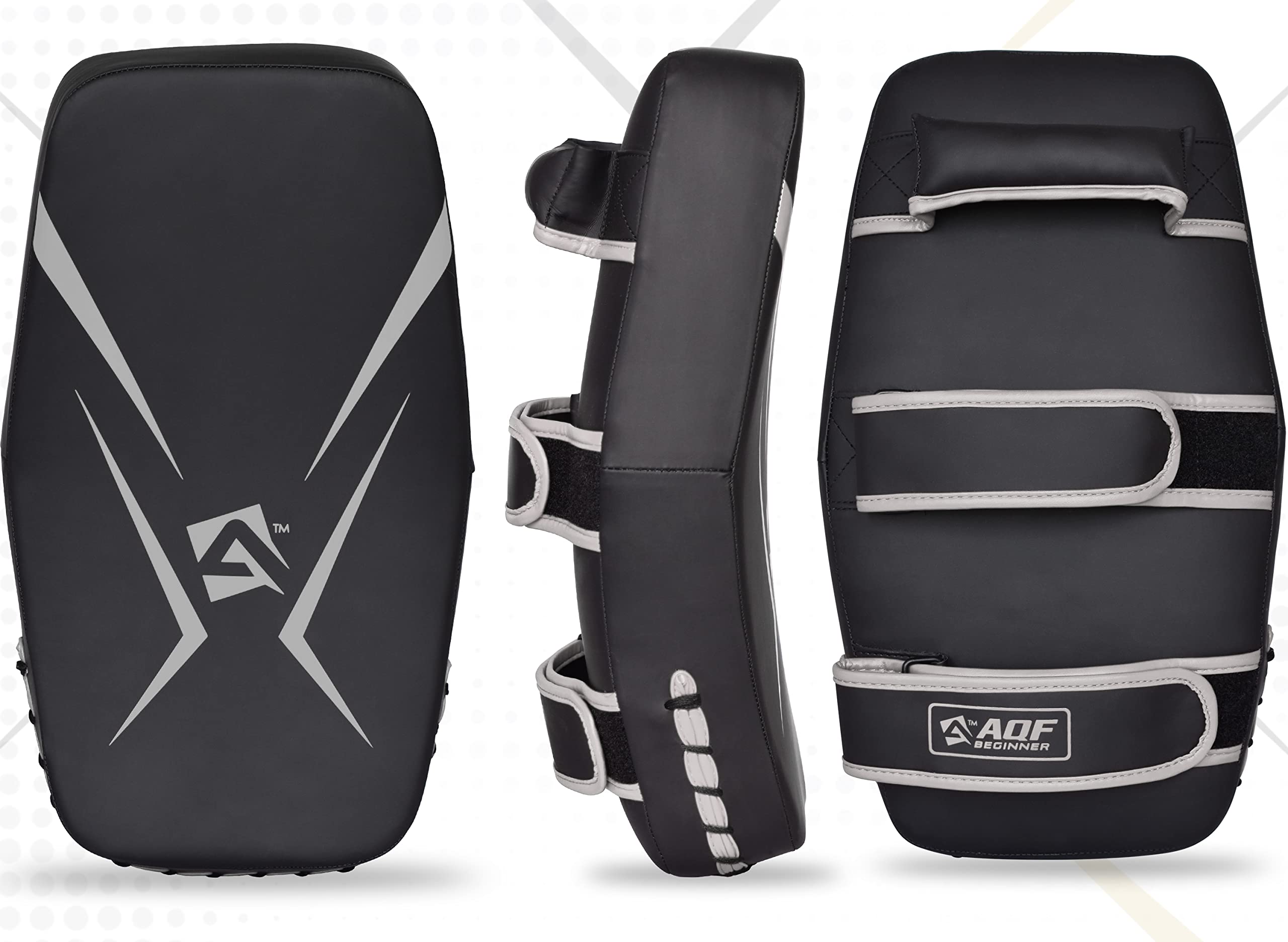 AQF Schlagpolster Kampfsport, Pratzen Boxen Maya-Leder Curved, Pratzen Kickboxen, Muay Thai Kick Pad, Schlagkissen, Box Pads Für Boxing, Martial Arts, Karate & MMA