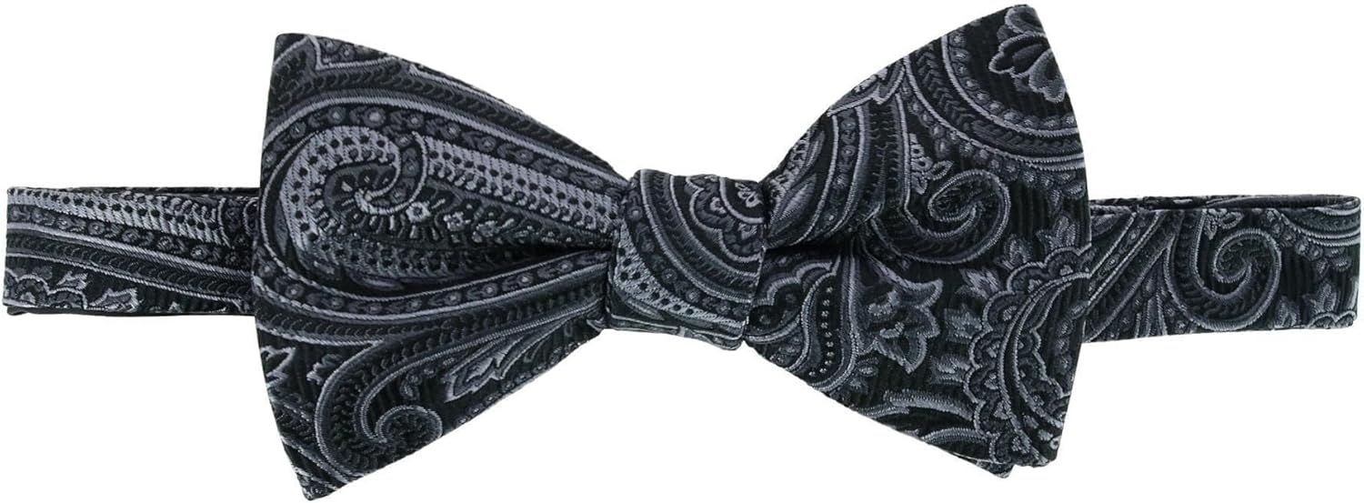 Trafalgar Men's Sobee Paisley Silk Bow Tie & Pocket Square Set