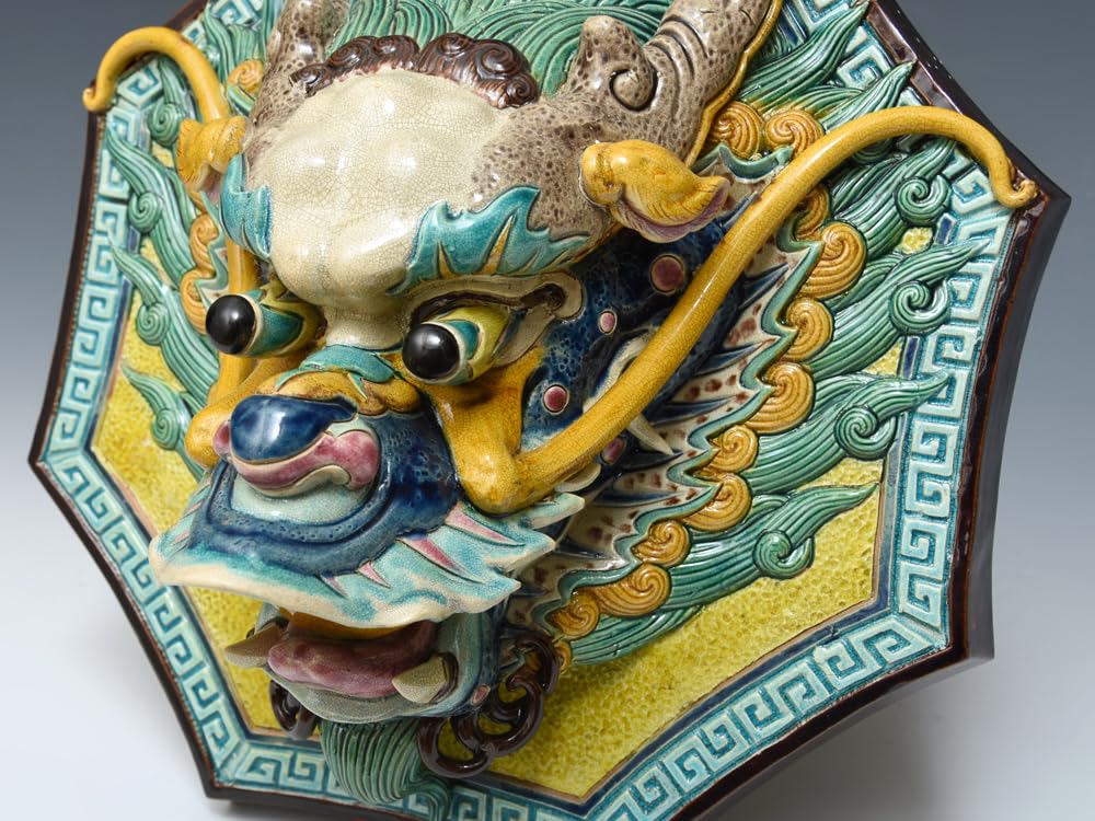 祥龍 交趾陶　壁飾　ドラゴン 祥龍 交趾陶 壁飾 ドラゴン 祥龍 交趾陶 壁飾 ドラゴン - メルカリ