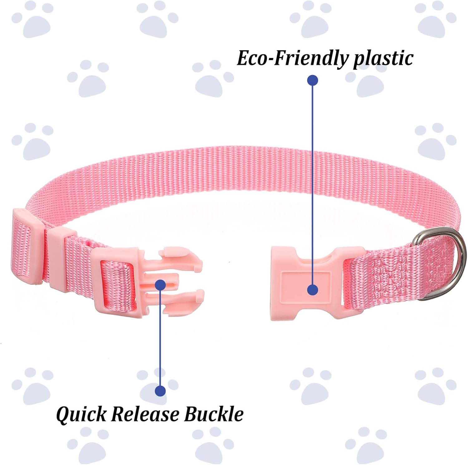 27Pcs Dog Collar Bulk Adjustable Nylon Pet Collar Medium Large Dogs Collars with Quick Release Buckle for Travel Walk Daily (Medium, 9 Colors)