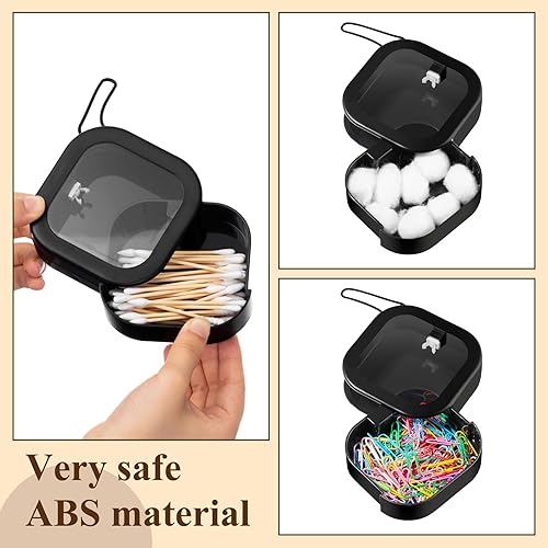 Miniatura 6 de Kathfly 6 unidades de contenedor de cintas para el cabello, dispensador Qtip, organizador de cintas para el cabello, soporte portátil de viaje,