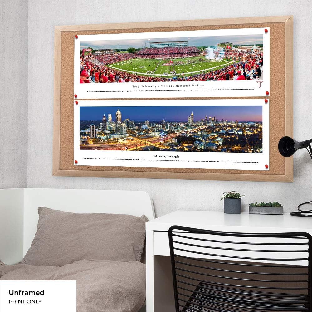 Troy Trojans Football - College Posters, Framed Pictures and Wall Decor by Blakeway Panoramas