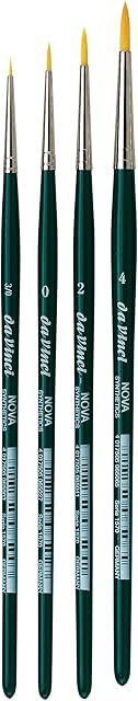 DA VINCI 5235 Series Synthetics Brush Set, Bristle, Purple/Green/Black/White, 30 x 30 x 30 cm