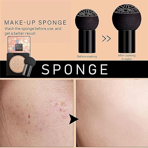 Miniatura 4 de Wonderninelife - Crema de belleza de cobertura transparente, crema de belleza con cámara de aire, corrector hidratante, maquillaje mate de larga